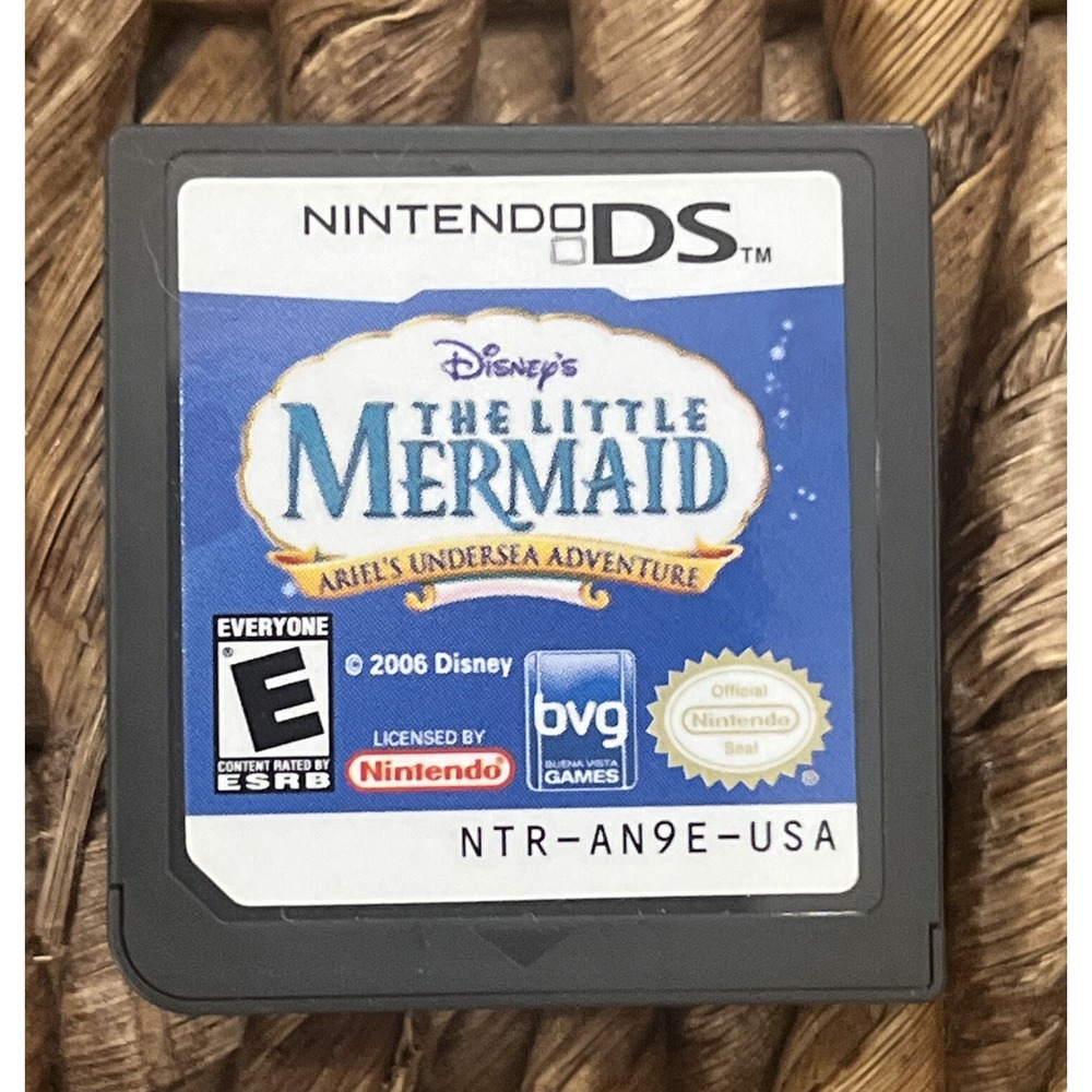 Disney Little Mermaid Nintendo DS AUTHENTIC Video Game Cartridge Only TESTED EUC